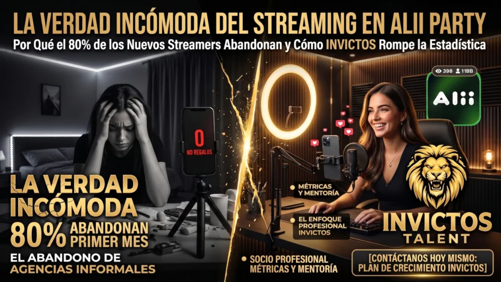 Streamer frustrado abandonando Alii Party por falta de soporte de agencia